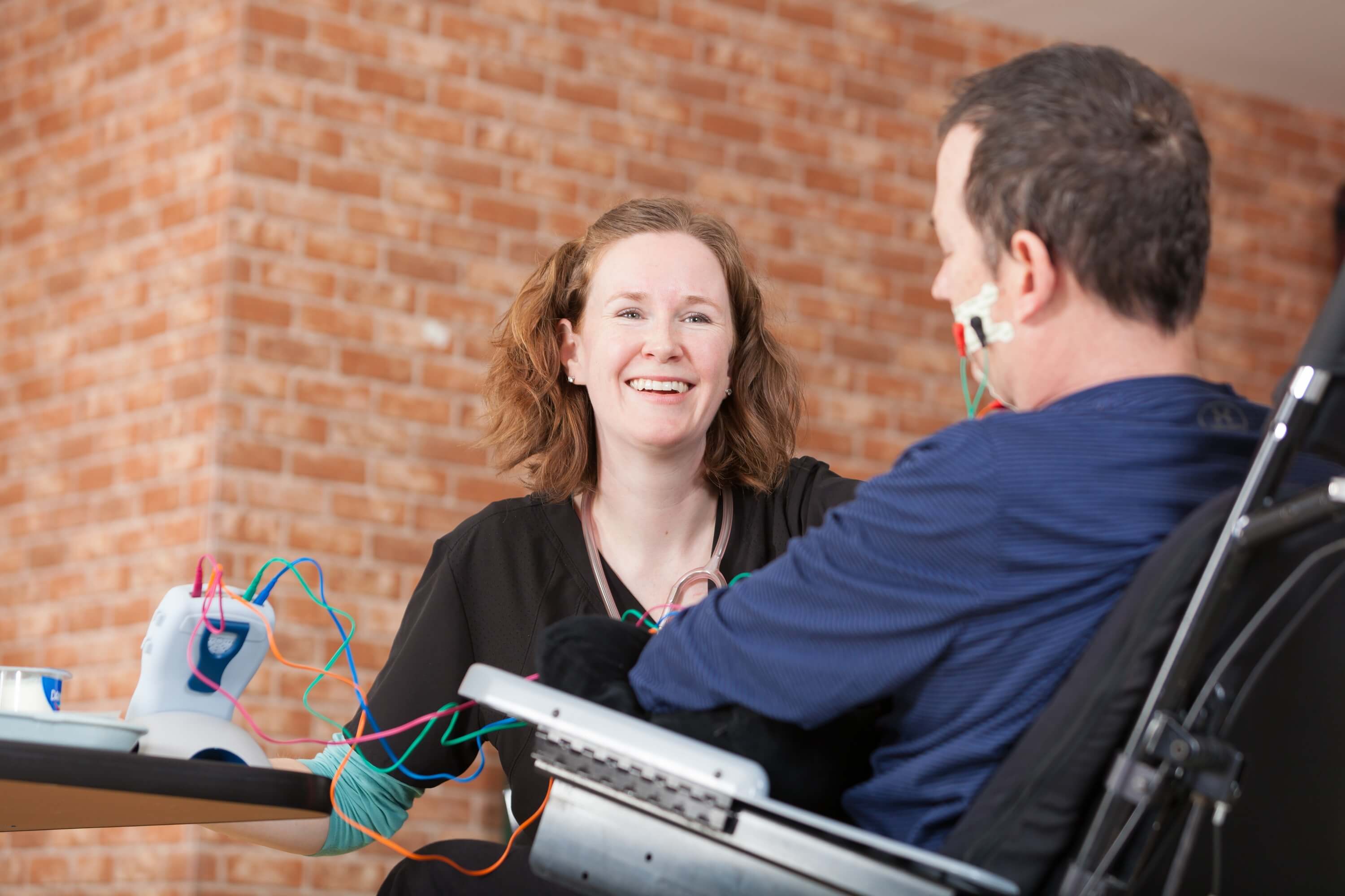 St. Charles therapist with rehabilitation patient