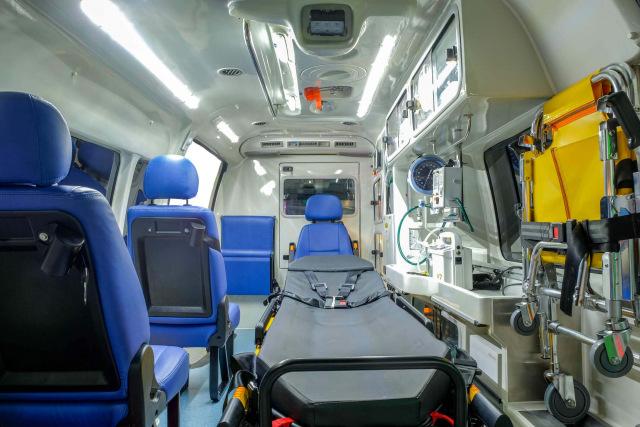 Inside of Hunter EMS ambulance