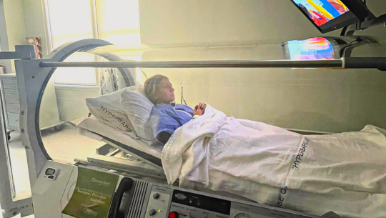 chloe downey in hyperbaric chamber