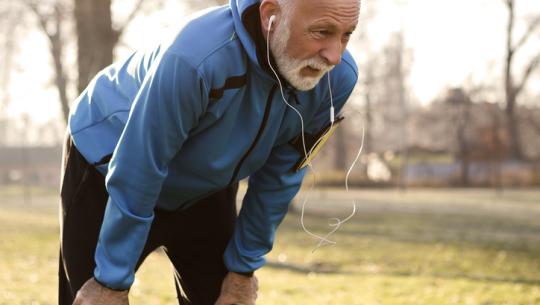 older man jogging