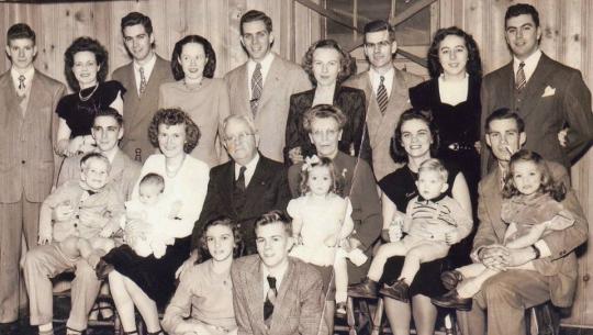 Black and White Portrait of the Murray family