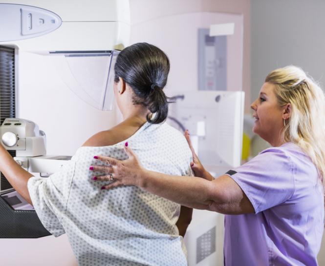 patient, technician, mammography