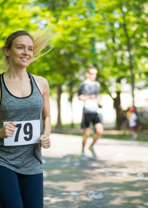 female marathon runner