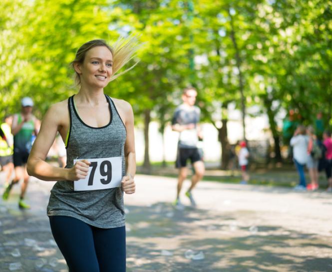 female marathon runner