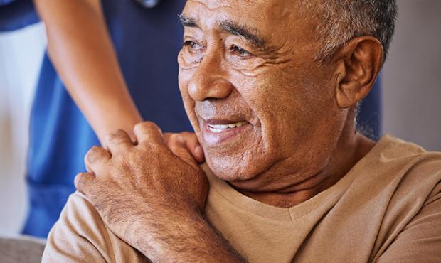 nurse with male patient